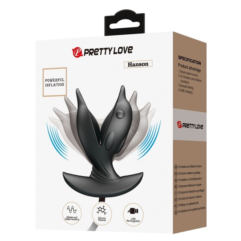Plug Anale Delfin Gonfiabile E Ricaricabile - PRETTY LOVE BOTTOM - Plug e Catene Anali | erosidea.com