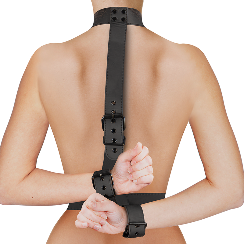 Fetish Submissive Bondage - Set Di Contenimento Del Corpo Con Colletto E Polsini - FETISH SUBMISSIVE BONDAGE - Manette e Polsini | erosidea.com