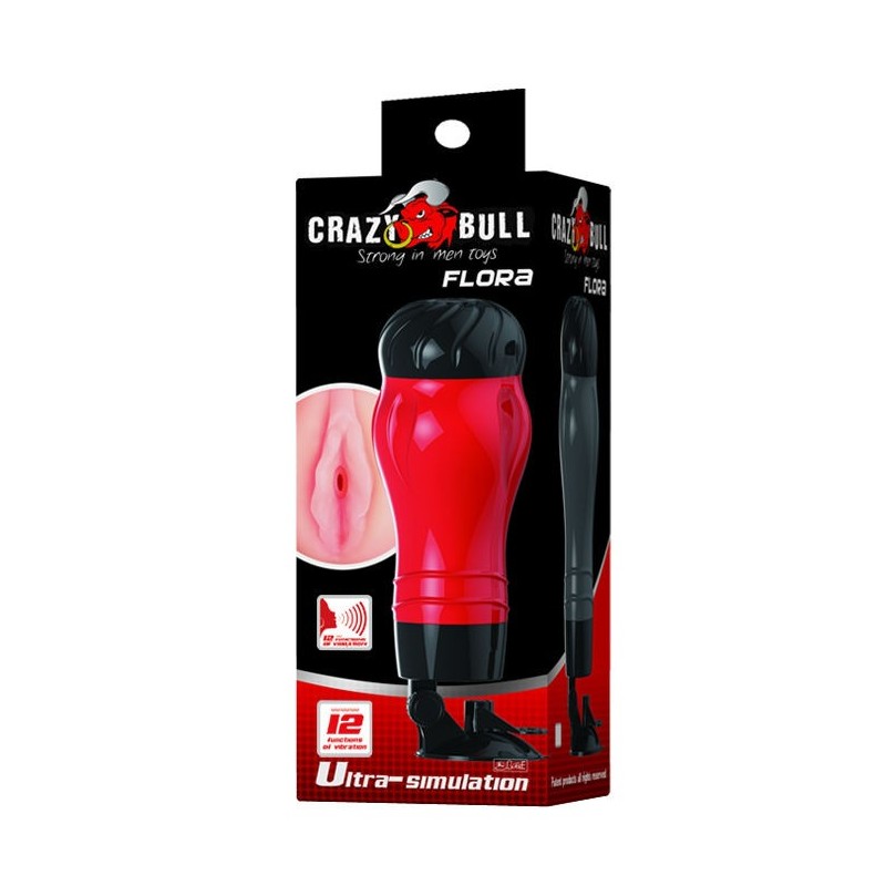 Masturbatore Crazy Bull Vagina Flora Con Base Voce - CRAZY BULL - Masturbatori Vagina | erosidea.com