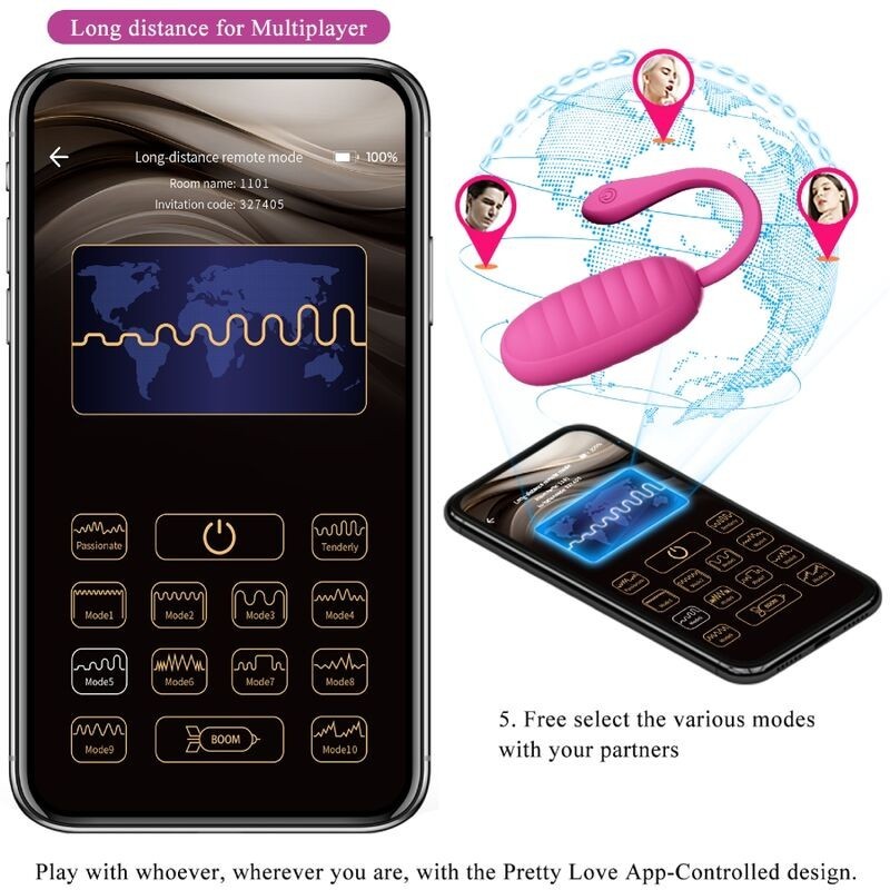 Pretty Love - Uovo Vibrante Ricaricabile Rosa Catalina - PRETTY LOVE SMART - Vibratori | erosidea.com