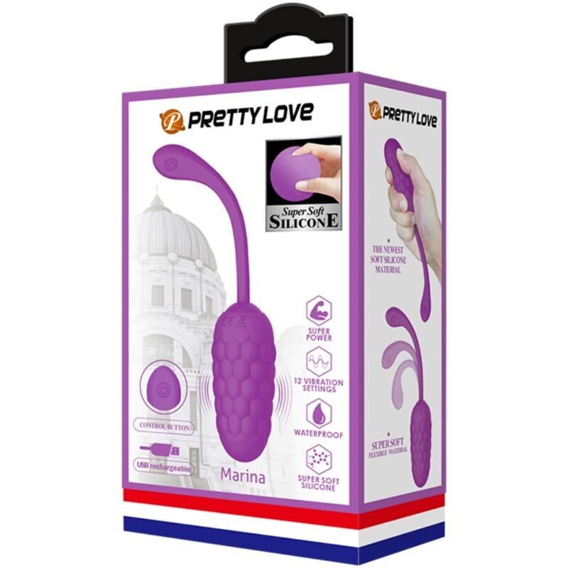 Uovo Vibrante Con Texture Marina Ricaricabile Viola Chiaro - PRETTY LOVE SMART - Vibratori | erosidea.com