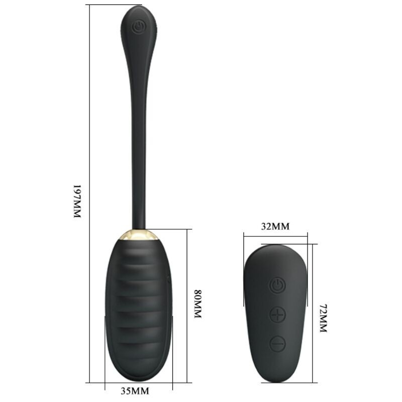Uovo Vibrante Ricaricabile Doreen Luxury Nero - PRETTY LOVE SMART - Vibratori | erosidea.com