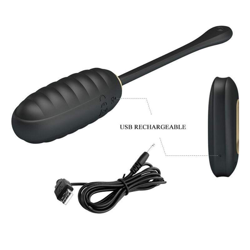 Uovo Vibrante Ricaricabile Doreen Luxury Nero - PRETTY LOVE SMART - Vibratori | erosidea.com
