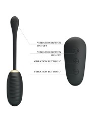 Uovo Vibrante Ricaricabile Doreen Luxury Nero - PRETTY LOVE SMART - Vibratori | erosidea.com