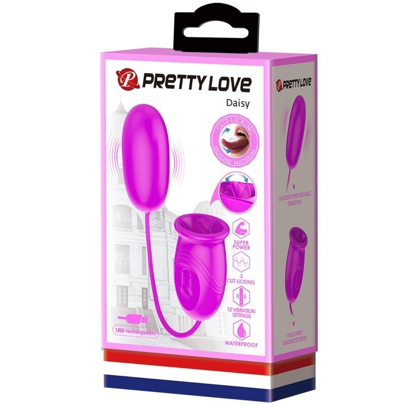 Vibratore Ricaricabile Daisy Dual Egg Viola - PRETTY LOVE FLIRTATION - Vibratori | erosidea.com