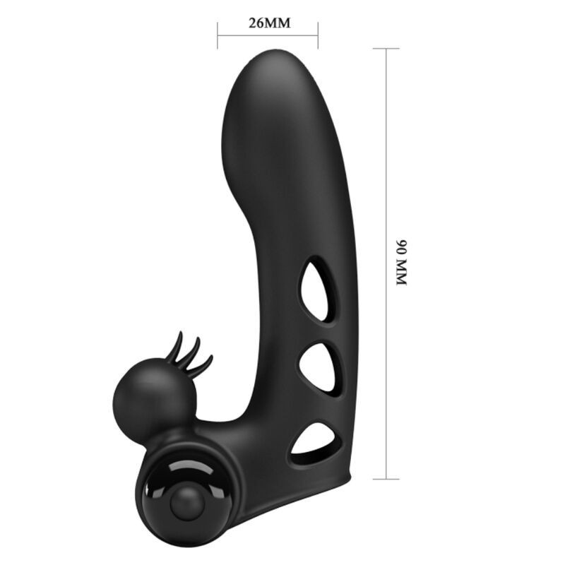 Vibratore Copertura Per Dita Orlando Nera - PRETTY LOVE MALE - Masturbatori | erosidea.com