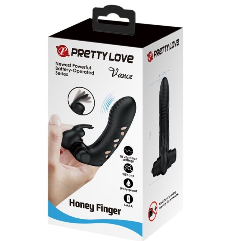 Vibratore Copertura Per Dita Rabbit Nero Vance - PRETTY LOVE MALE - Masturbatori | erosidea.com