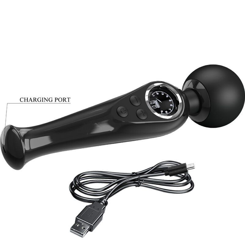 Wand Vibrante Skyler Nera - PRETTY LOVE LED - Magic Wand | erosidea.com