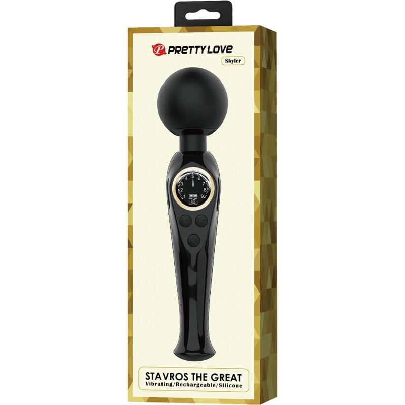 Wand Vibrante Skyler Nera - PRETTY LOVE LED - Magic Wand | erosidea.com