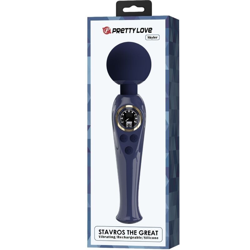Wand Vibrante Skyler Blu - PRETTY LOVE LED - Magic Wand | erosidea.com