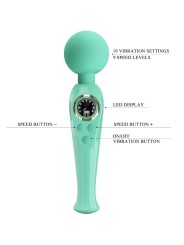 Wand Massaggiatore Skyler Pretty Love Led Verde - PRETTY LOVE LED - Magic Wand | erosidea.com