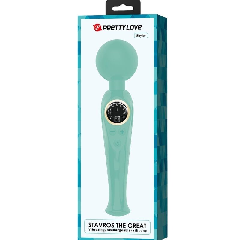 Wand Massaggiatore Skyler Pretty Love Led Verde - PRETTY LOVE LED - Magic Wand | erosidea.com