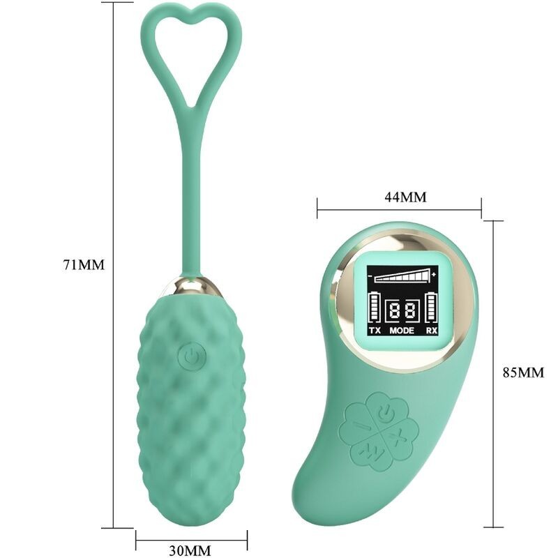 Ovetto Vibrante Con Telecomando Verde Vivian - PRETTY LOVE LED - Ovetti Palline Sfere | erosidea.com