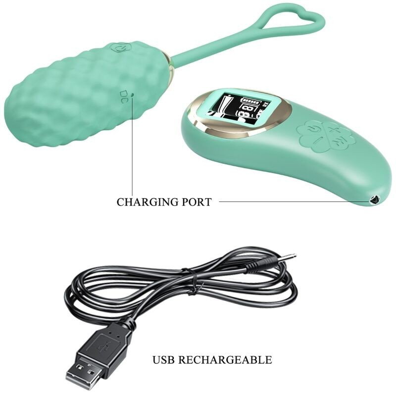 Ovetto Vibrante Con Telecomando Verde Vivian - PRETTY LOVE LED - Ovetti Palline Sfere | erosidea.com