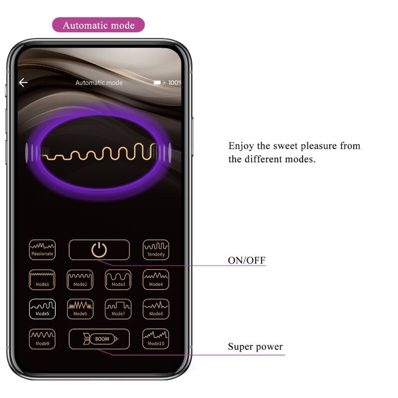 Ninfa Uovo Vibrante App Controllato Viola - PRETTY LOVE BOTTOM - Vibratori | erosidea.com