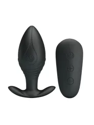 Pretty Love - Vibratore Ricaricabile Plug Anale Regina Nero - PRETTY LOVE BOTTOM - Plug e Catene Anali | erosidea.com