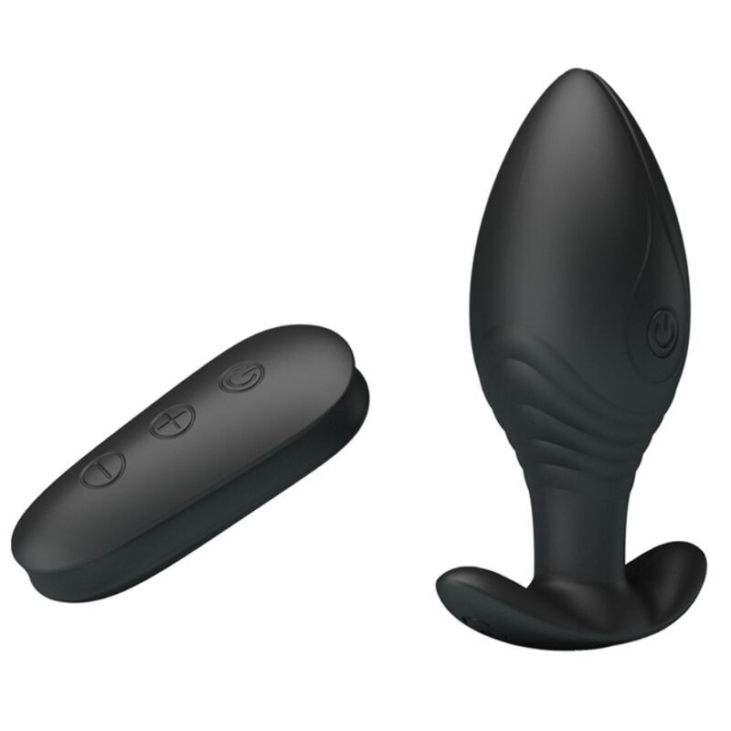 Pretty Love - Vibratore Ricaricabile Plug Anale Regina Nero - PRETTY LOVE BOTTOM - Plug e Catene Anali | erosidea.com