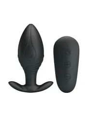Pretty Love - Vibratore Ricaricabile Plug Anale Regina Nero - PRETTY LOVE BOTTOM - Plug e Catene Anali | erosidea.com