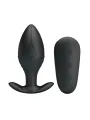 Pretty Love - Vibratore Ricaricabile Plug Anale Regina Nero - PRETTY LOVE BOTTOM - Plug e Catene Anali | erosidea.com