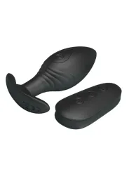 Pretty Love - Vibratore Ricaricabile Plug Anale Regina Nero - PRETTY LOVE BOTTOM - Plug e Catene Anali | erosidea.com
