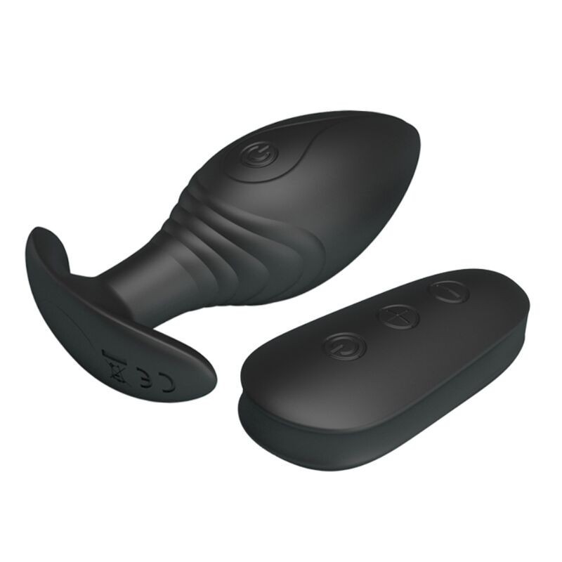 Pretty Love - Vibratore Ricaricabile Plug Anale Regina Nero - PRETTY LOVE BOTTOM - Plug e Catene Anali | erosidea.com