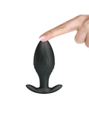 Pretty Love - Vibratore Ricaricabile Plug Anale Regina Nero - PRETTY LOVE BOTTOM - Plug e Catene Anali | erosidea.com