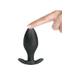 Pretty Love - Vibratore Ricaricabile Plug Anale Regina Nero - PRETTY LOVE BOTTOM - Plug e Catene Anali | erosidea.com