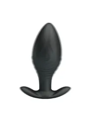 Pretty Love - Vibratore Ricaricabile Plug Anale Regina Nero - PRETTY LOVE BOTTOM - Plug e Catene Anali | erosidea.com