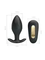 Pretty Love - Vibratore Ricaricabile Plug Anale Regina Nero - PRETTY LOVE BOTTOM - Plug e Catene Anali | erosidea.com
