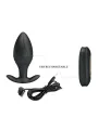 Pretty Love - Vibratore Ricaricabile Plug Anale Regina Nero - PRETTY LOVE BOTTOM - Plug e Catene Anali | erosidea.com