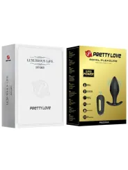 Pretty Love - Vibratore Ricaricabile Plug Anale Regina Nero - PRETTY LOVE BOTTOM - Plug e Catene Anali | erosidea.com