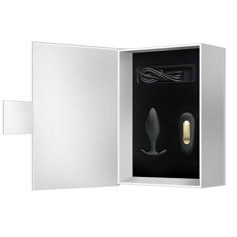 Pretty Love - Vibratore Ricaricabile Plug Anale Regina Nero - PRETTY LOVE BOTTOM - Plug e Catene Anali | erosidea.com
