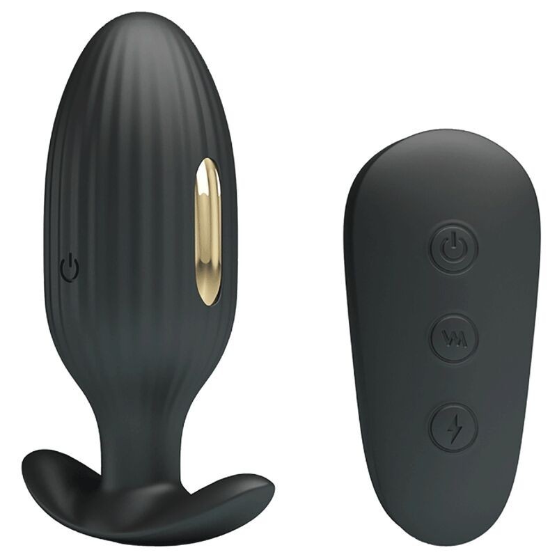 Vibratore Anale Ricaricabile Kelly Plug Nero - PRETTY LOVE BOTTOM - Plug e Catene Anali | erosidea.com