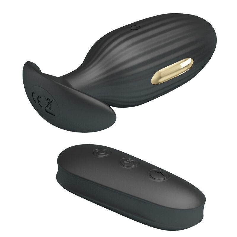Vibratore Anale Ricaricabile Kelly Plug Nero - PRETTY LOVE BOTTOM - Plug e Catene Anali | erosidea.com