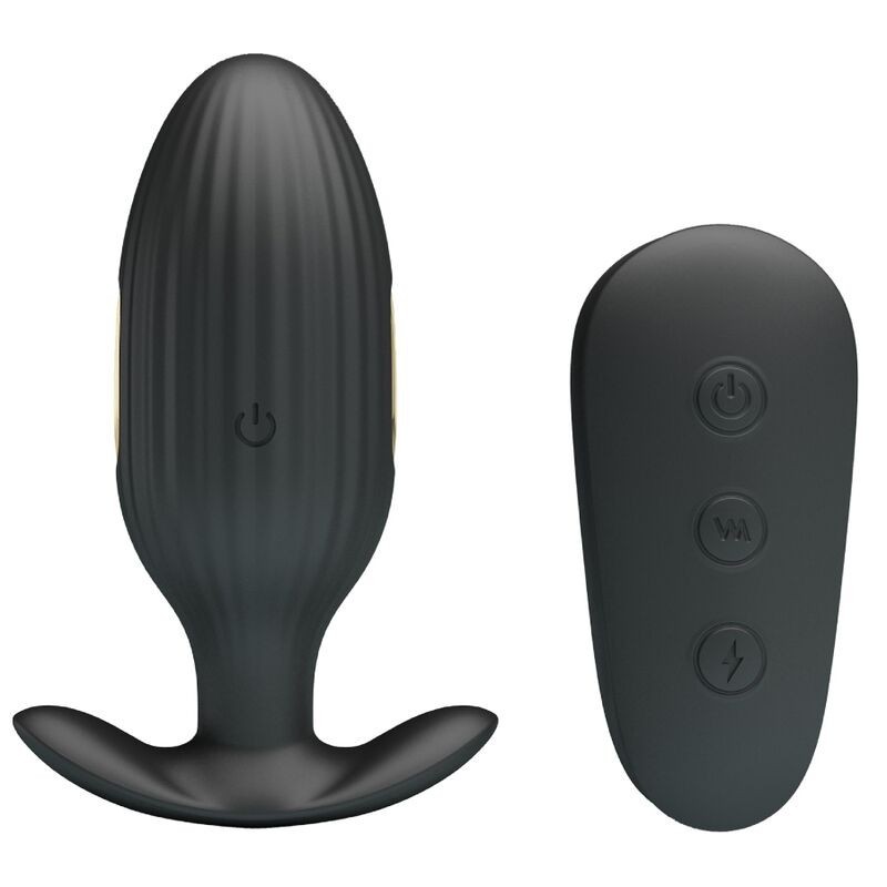 Vibratore Anale Ricaricabile Kelly Plug Nero - PRETTY LOVE BOTTOM - Plug e Catene Anali | erosidea.com