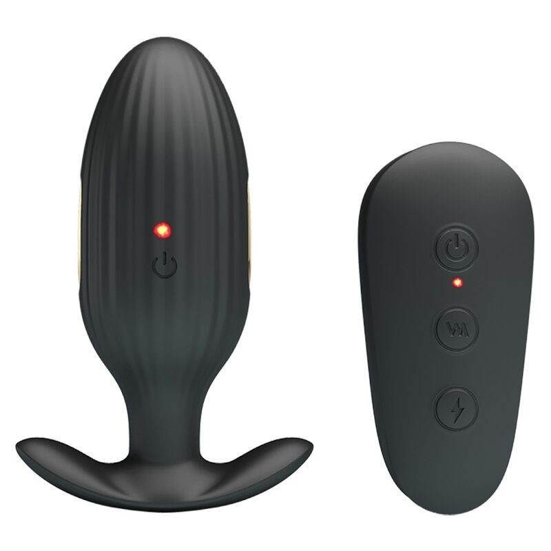 Vibratore Anale Ricaricabile Kelly Plug Nero - PRETTY LOVE BOTTOM - Plug e Catene Anali | erosidea.com