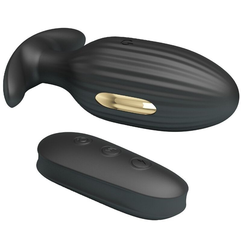 Vibratore Anale Ricaricabile Kelly Plug Nero - PRETTY LOVE BOTTOM - Plug e Catene Anali | erosidea.com