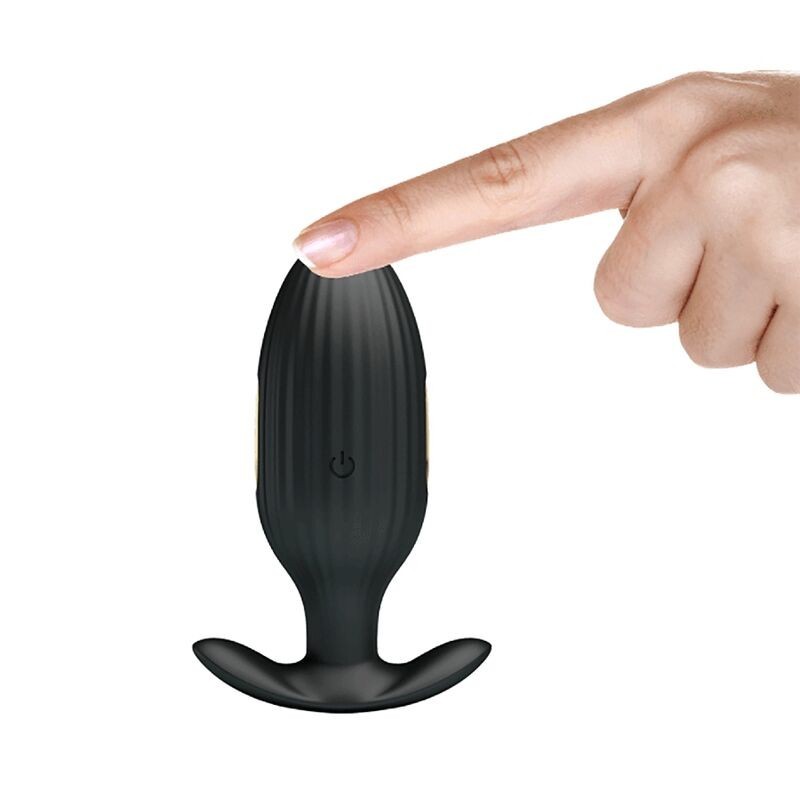 Vibratore Anale Ricaricabile Kelly Plug Nero - PRETTY LOVE BOTTOM - Plug e Catene Anali | erosidea.com