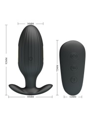 Vibratore Anale Ricaricabile Kelly Plug Nero - PRETTY LOVE BOTTOM - Plug e Catene Anali | erosidea.com