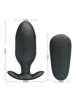 Intense - Chandler Anal Plug 10 Vibrazioni Nero Telecomando - INTENSE ANAL TOYS - Plug e Catene Anali | erosidea.com