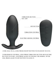 Vibratore Anale Ricaricabile Kelly Plug Nero - PRETTY LOVE BOTTOM - Plug e Catene Anali | erosidea.com