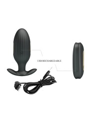 Vibratore Anale Ricaricabile Kelly Plug Nero - PRETTY LOVE BOTTOM - Plug e Catene Anali | erosidea.com