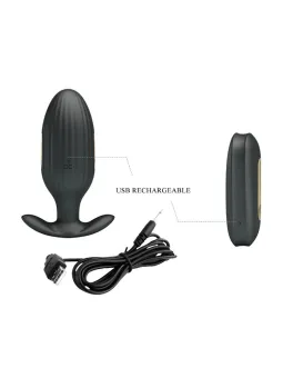 Intense - Chandler Anal Plug 10 Vibrazioni Nero Telecomando - INTENSE ANAL TOYS - Plug e Catene Anali | erosidea.com