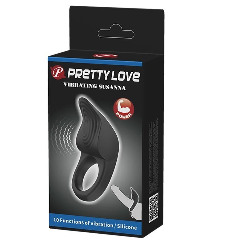 Anello Vibrante Per Pene Susanna Nero - PRETTY LOVE MALE - Masturbatori | erosidea.com