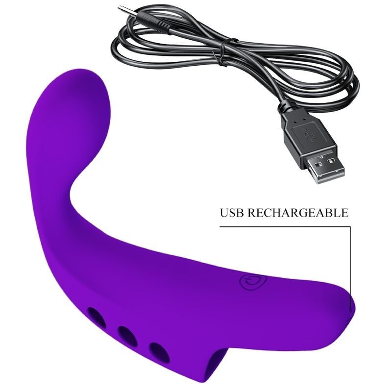 Vibratore Da Dita Ricaricabile Gorgon Viola - PRETTY LOVE SMART - Vibratori | erosidea.com