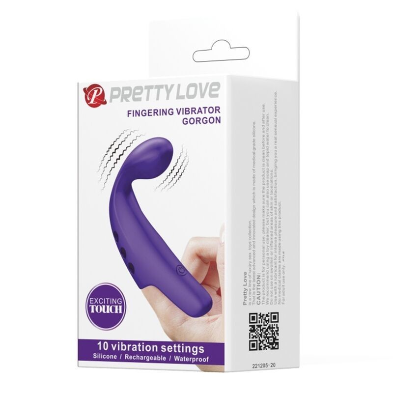 Vibratore Da Dita Ricaricabile Gorgon Viola - PRETTY LOVE SMART - Vibratori | erosidea.com