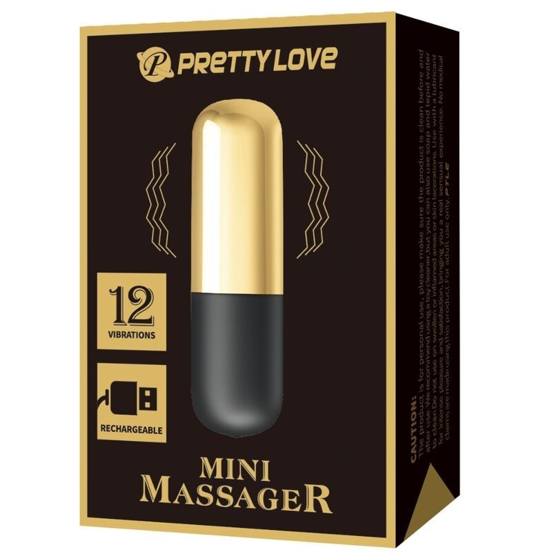 Vibratore Bullet Ricaricabile Dorato - PRETTY LOVE BOTTOM - Vibratori Mini | erosidea.com