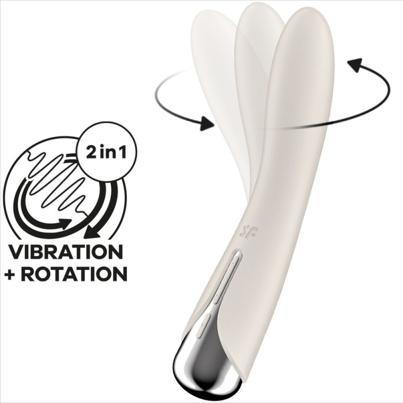 Vibratore Rotator Spinning Vibe 1 G-Spot Beige - SATISFYER VIBRATOR - Vibratori punto G | erosidea.com
