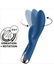 Satisfyer - Spinning Rabbit 1 Stimolazione Clitoride E Punto G Blu - SATISFYER VIBRATOR - Vibratori punto G | erosidea.com