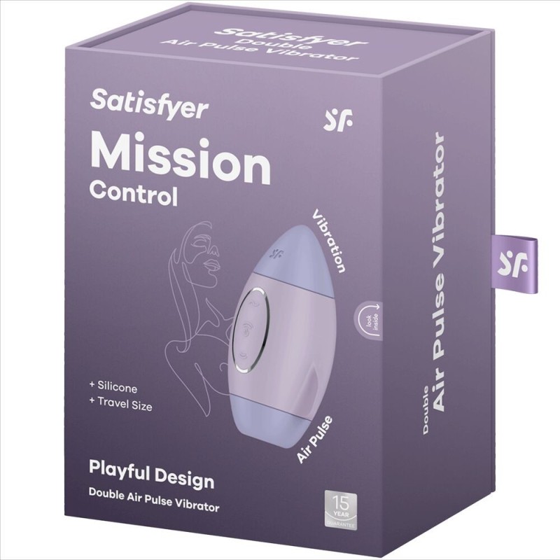 Satisfyer - Mission Control Lilla Piccolo Vibratore A Doppio Impulso - SATISFYER VIBRATOR - Ovetti Palline Sfere | erosidea.com